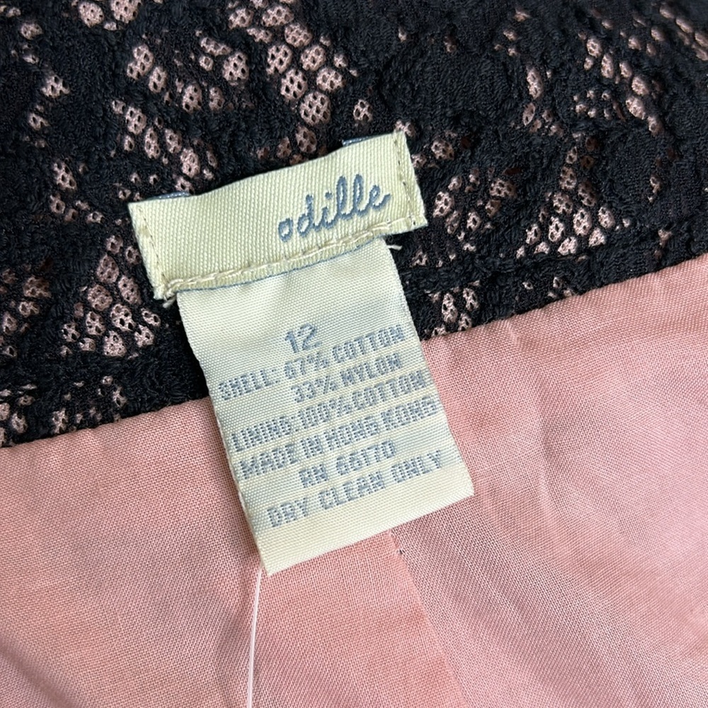 Anthropologie Odille NWT Blazer Women's 12 Black Lace Single Tie Whimsigoth - Picture 5 of 7
